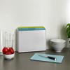 Joseph Joseph Duo 3-Piece Colour Coded Chopping Board Set with Slimline case for organised Storage, Opal view 2
