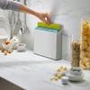 Joseph Joseph Duo 3-Piece Colour Coded Chopping Board Set with Slimline case for organised Storage, Opal view 3