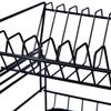 Black Bowl Rack-Metal Double-layer Bowl Drying Rack Kitchen Drain Basket Kitchen Drying Board view 3