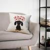 Mancheng-zi Dachshund Gifts: Dachshund Mom Gifts & Decor Linen Cushion Cover (18x18) for Sofa, Couch, Bed view 2