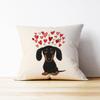 Mancheng-zi Dachshund Gifts: Dachshund Mom Gifts & Decor Linen Cushion Cover (18x18) for Sofa, Couch, Bed view 3