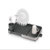 Joseph Joseph Duo Expanding Dish Drying Rack with Removable Silverware Holder, Draining Spout, Stainless steel view 1