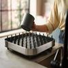 Joseph Joseph Duo Expanding Dish Drying Rack with Removable Silverware Holder, Draining Spout, Stainless steel view 3