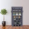 Kcelarec Shoe Rack Organizer Tall Shoe Rack for Closet Entryway 10 Tier Non-Woven Cover Shoe Shelf Free Standing Shoe Storage Cabinet with Dustproof Cover (Gray) view 2