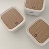 ROHNES Desktop Trash can Square Press Type Garbage can Plastic mini Wastebasket Storage Box with lid for Bedroom Office Home view 1