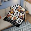 MyPupSocks Customized Picture Blanket for Dad, Custom Dad Picture Collage Love Always Blanket Personalized Blanket to Dad from Daughter Kids for Father's Day, Funny Birthday Throw for Men 60x80 view 3