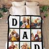 MyPupSocks Customized Picture Blanket for Dad, Custom Dad Picture Collage Love Always Blanket Personalized Blanket to Dad from Daughter Kids for Father's Day, Funny Birthday Throw for Men 60x80 view 4