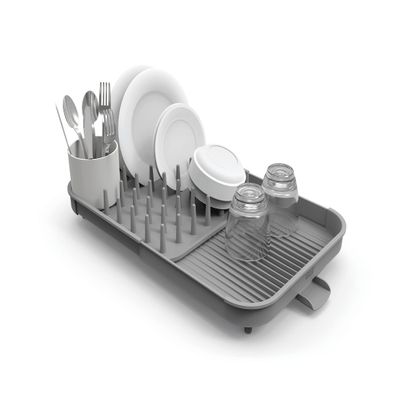 Joseph Joseph Duo Expandable Dish Drying Rack, Gray, 2-Tier