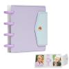 Photocard Binder 3 Inch Kpop Binder, Detachable Kpop Photocard Holder Book, Button Design Mini Photo Album, 20 Pockets Fits 40 Photocards (Purple) view 1