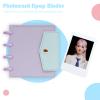 Photocard Binder 3 Inch Kpop Binder, Detachable Kpop Photocard Holder Book, Button Design Mini Photo Album, 20 Pockets Fits 40 Photocards (Purple) view 2