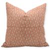 Fabritual Thick Linen Throw Pillow Cover, Outdoor Pillow with Handloom Print, Sustainable Handmade Cushion Cover for Sofa and Couch, Floral Print with Boho Design, Tulsi buti (Orange, 26" X 26") view 1