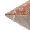 Fabritual Thick Linen Throw Pillow Cover, Outdoor Pillow with Handloom Print, Sustainable Handmade Cushion Cover for Sofa and Couch, Floral Print with Boho Design, Tulsi buti (Orange, 26" X 26") view 3