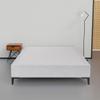 Greaton, 15-Inch Premium Velvet Material Wood Platform Bed, Durable, Stylish, Multi Colour Options, No Box Spring Needed, Black Metal Legs, Queen, White view 1