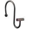Bronze Shower Curtain Hooks, Rust Proof Shower Curtain Rings for Bathroom, CHICTIE Modern Metal Decorative Shower Hooks Hangers for Shower Curtain Rod, Square T Bar Shape Set of 12 view 1