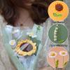 Cenyn Crochet Flowers Bouquet,Hand Knitted Sunflower Daisy Lily of The Valley,Eternal Warm Artificial Flowers Bouquet,Faux Plants Home Decor Gift for Mother Father Teacher (White Lily of The Valley) view 4