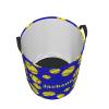 Yellow Softball on Blue Customized Laundry Basket Clothes Hamper with Name Collapsible Waterproof Large Capacity Organizer Storage for Living Room. view 2