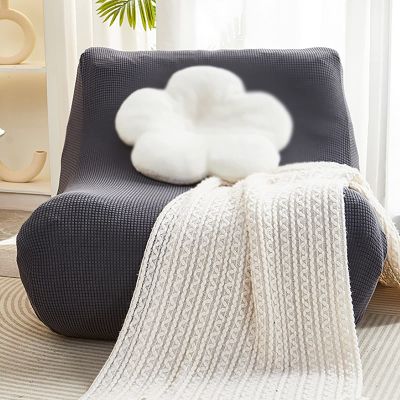 Armless Chaise Slipcover Lazy Floor Sofa Couch Furniture Protector Bean Bag Couch Cover With Elastic Bottom For Lazy Floor Sofas, Tatami Bean Bag Chairs, Chaise Recliner, Fireside Chairs ( Color : Dar