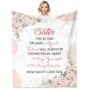 FIOUNG Sisters Gifts from Sister, Sister Gifts Blanket 60"x50", Sister's Birthday Gift, Big Sisters Gift Ideas for Mothers Day Christmas, Best Friend Birthday Present for Women Girls, Bestie Blanket view 1