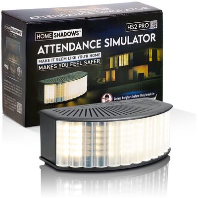 homeshadows Attendance Simulator - DIY Home Security System That Casts Shadows on Curtains or Walls to Deter burglars Before They Try to Break in - Security Light for Home Safety - Black
