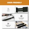 4-Pack Bamboo Drawer Dividers - 2.6" High, 12.5"-17" Adjustable Drawer Organizers for Clothes, Expandable Dresser Separators in Bedroom/Bathroom/Kitchen/Office Organization and Storage (Black) view 4