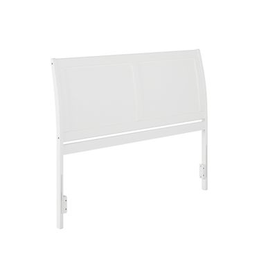 AFI, Portland Queen Sleigh Solid Wood Panel Headboard, White