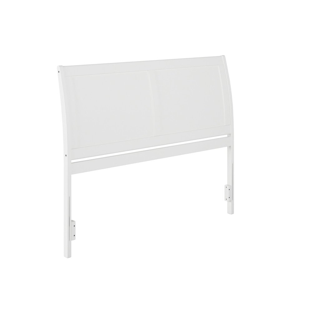 AFI, Portland Queen Sleigh Solid Wood Panel Headboard, White