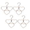 CAXUSD 4pcs Heart Shape Scarves Hangers for Closet Multi-Functional Decorative Hanger for Ties Belts and Scarves Non- Organizer for Accessories view 1