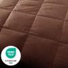 Feather and Loom 233 Thread Count White Duck Down Blanket - Breathable Cotton Cover, 600 Fill Power Down Fill - Color: Brown | Size: Twin - 68x90 view 4