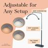 Bling Half Moon Lash Light | Dimmable LED Diamond Esthetician Light for Eyelash Techs - LED Floor Lash Lamp with Adjustable Height, Touch Control & Stable Base | Warm & Cool Tones | Pink Bling view 2