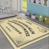 LaModaHome Area Rug Non-Slip - Cream Alphabet and Number Soft Machine Washable Bedroom Rugs Indoor Outdoor Bathroom Mat Kids Child Stain Resistant Living Room Kitchen Carpet 2.7 x 6.6 ft view 1