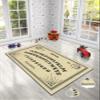 LaModaHome Area Rug Non-Slip - Cream Alphabet and Number Soft Machine Washable Bedroom Rugs Indoor Outdoor Bathroom Mat Kids Child Stain Resistant Living Room Kitchen Carpet 2.7 x 6.6 ft view 2
