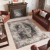 LaModaHome Area Rug Non-Slip - Grey Aged Classic Soft Machine Washable Bedroom Rugs Indoor Outdoor Bathroom Mat Kids Child Stain Resistant Living Room Kitchen Carpet 4.7 x 7.3 ft view 1