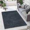 LaModaHome Area Rug Non-Slip - Anthracite Anthracite Thin, Washable Soft Machine Washable Bedroom Rugs Indoor Outdoor Bathroom Mat Kids Child Stain Resistant Living Room Kitchen Carpet 3.3 x 9.9 ft view 1