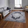 LaModaHome Area Rug Non-Slip - Grey Classical Soft Machine Washable Bedroom Rugs Indoor Outdoor Bathroom Mat Kids Child Stain Resistant Living Room Kitchen Carpet 2.7 x 4 ft view 1