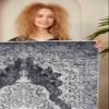 LaModaHome Area Rug Non-Slip - Grey Classical Soft Machine Washable Bedroom Rugs Indoor Outdoor Bathroom Mat Kids Child Stain Resistant Living Room Kitchen Carpet 2.7 x 4 ft view 3
