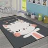 LaModaHome Area Rug Non-Slip - Smoked Cat Soft Machine Washable Bedroom Rugs Indoor Outdoor Bathroom Mat Kids Child Stain Resistant Living Room Kitchen Carpet 5.9 x 9.3 ft view 1