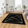 LaModaHome Area Rug Non-Slip - Navy Blue Line Soft Machine Washable Bedroom Rugs Indoor Outdoor Bathroom Mat Kids Child Stain Resistant Living Room Kitchen Carpet 2 x 3.3 ft view 1