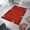 LaModaHome Area Rug Non-Slip - Orange Bordure Soft Machine Washable Bedroom Rugs Indoor Outdoor Bathroom Mat Kids Child Stain Resistant Living Room Kitchen Carpet 2 x 3.3 ft view 1