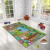 LaModaHome Area Rug Non-Slip - Colourful Cute Animals Soft Machine Washable Bedroom Rugs Indoor Outdoor Bathroom Mat Kids Child Stain Resistant Living Room Kitchen Carpet 5.9 x 9.3 ft view 2