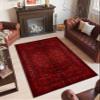 LaModaHome Area Rug Non-Slip - Red Afghan Soft Machine Washable Bedroom Rugs Indoor Outdoor Bathroom Mat Kids Child Stain Resistant Living Room Kitchen Carpet 1.3 x 2 ft view 1