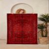 LaModaHome Area Rug Non-Slip - Red Afghan Soft Machine Washable Bedroom Rugs Indoor Outdoor Bathroom Mat Kids Child Stain Resistant Living Room Kitchen Carpet 1.3 x 2 ft view 2
