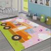 LaModaHome Area Rug Non-Slip - Pink School Service Animal Soft Machine Washable Bedroom Rugs Indoor Outdoor Bathroom Mat Kids Child Stain Resistant Living Room Kitchen Carpet 3.3 x 9.9 ft view 1