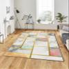 LaModaHome Area Rug Non-Slip - Purple Marble Geometric Soft Machine Washable Bedroom Rugs Indoor Outdoor Bathroom Mat Kids Child Stain Resistant Living Room Kitchen Carpet 2.7 x 5 ft view 1