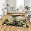 LaModaHome Area Rug Non-Slip - Grey Geometric Soft Machine Washable Bedroom Rugs Indoor Outdoor Bathroom Mat Kids Child Stain Resistant Living Room Kitchen Carpet 3.3 x 6.6 ft (45) view 1