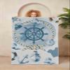 LaModaHome Area Rug Non-Slip - Blue Ship World Soft Machine Washable Bedroom Rugs Indoor Outdoor Bathroom Mat Kids Child Stain Resistant Living Room Kitchen Carpet 2.7 x 6.6 ft view 2