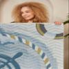 LaModaHome Area Rug Non-Slip - Blue Ship World Soft Machine Washable Bedroom Rugs Indoor Outdoor Bathroom Mat Kids Child Stain Resistant Living Room Kitchen Carpet 2.7 x 6.6 ft view 3