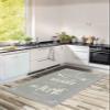 LaModaHome Area Rug Non-Slip - Smoked Border and Artchen Soft Machine Washable Bedroom Rugs Indoor Outdoor Bathroom Mat Kids Child Stain Resistant Living Room Kitchen Carpet 2.7 x 5 ft view 1