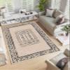 LaModaHome Area Rug Non-Slip - Powder Geometric and Border Soft Machine Washable Bedroom Rugs Indoor Outdoor Bathroom Mat Kids Child Stain Resistant Living Room Kitchen Carpet 2 x 3.3 ft view 1