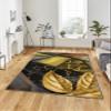 LaModaHome Area Rug Non-Slip - Green Leaf Soft Machine Washable Bedroom Rugs Indoor Outdoor Bathroom Mat Kids Child Stain Resistant Living Room Kitchen Carpet 1.3 x 2 ft view 1