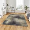 LaModaHome Area Rug Non-Slip - Blue Zigzag Soft Machine Washable Bedroom Rugs Indoor Outdoor Bathroom Mat Kids Child Stain Resistant Living Room Kitchen Carpet 3.3 x 5 ft view 1